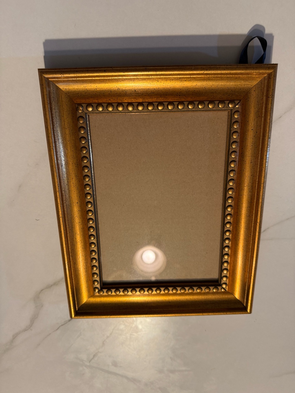 Gold Decorative Beaded Photo Frame - Classic Wall Decor